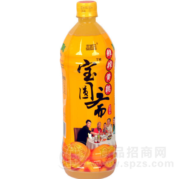 宝圆斋鲜榨黄桃果汁饮料1L