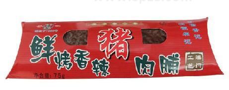 供应澳门香记 一手货源 条装鲜烤香辣猪肉脯75g