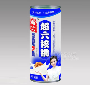 超六核桃花生露240ml罐裝