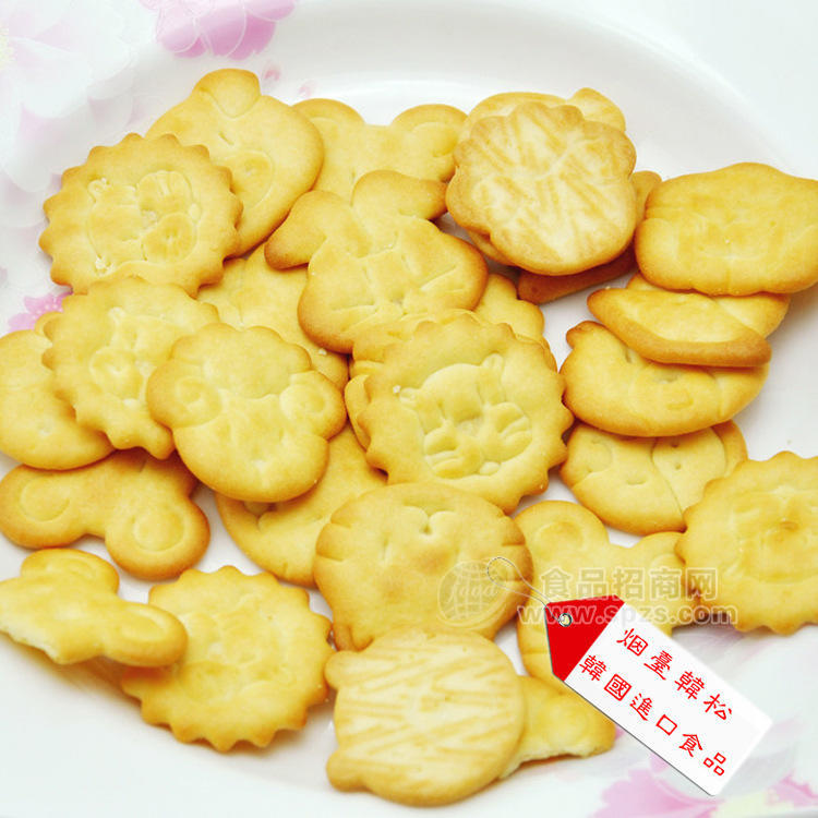 供应韩国进口零食食品 CROWN可拉奥小动物饼干60g 富含多种维生素