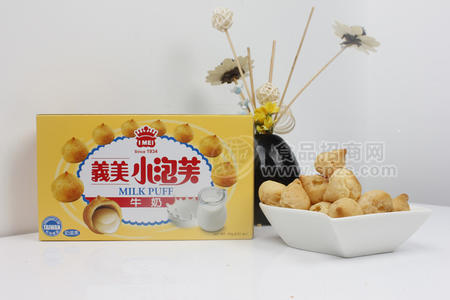进口台湾休闲食品 义美小泡芙 牛奶