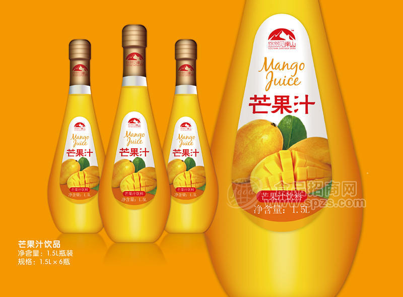 悠然見南山芒果汁飲料1.5L 宴席飲料