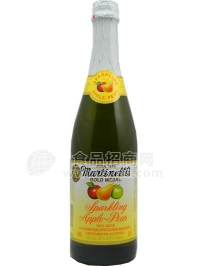 美國原裝進口果汁飲料馬德天尼起泡蘋果梨汁有機果蔬汁