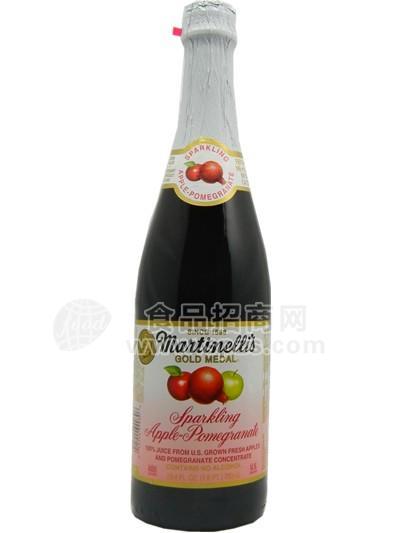 martinellis马德天尼美国原装进口起泡苹果石榴汁送礼佳品