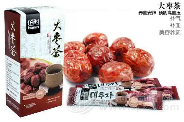 韩国原装进口佰时大枣茶|营养茶固体茶
