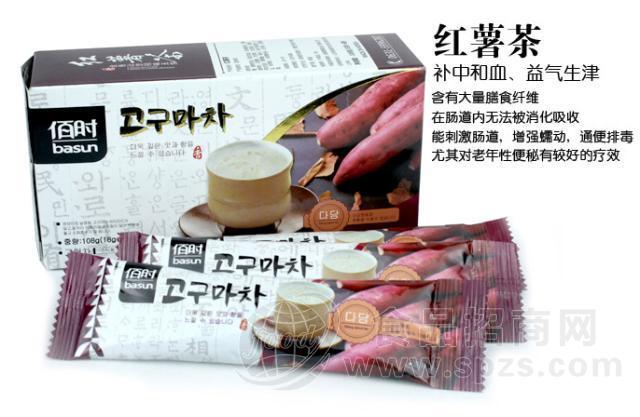 韩国原装进口佰时养生茶红薯茶早餐饮品