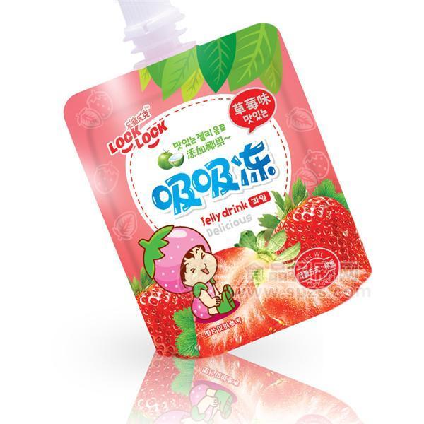 乐客乐克乐优椰果吸吸果冻（草莓）