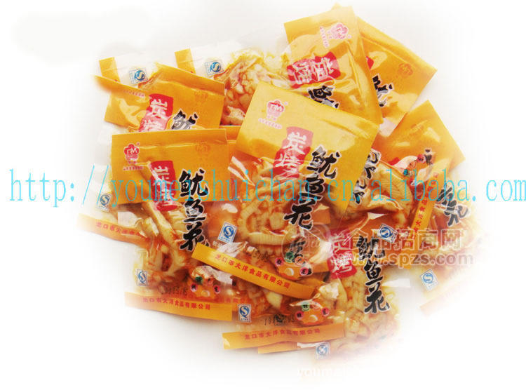 供應(yīng)廠家直銷魷魚花海產(chǎn)品休閑食品零售山東特產(chǎn)魷魚絲烤魚片