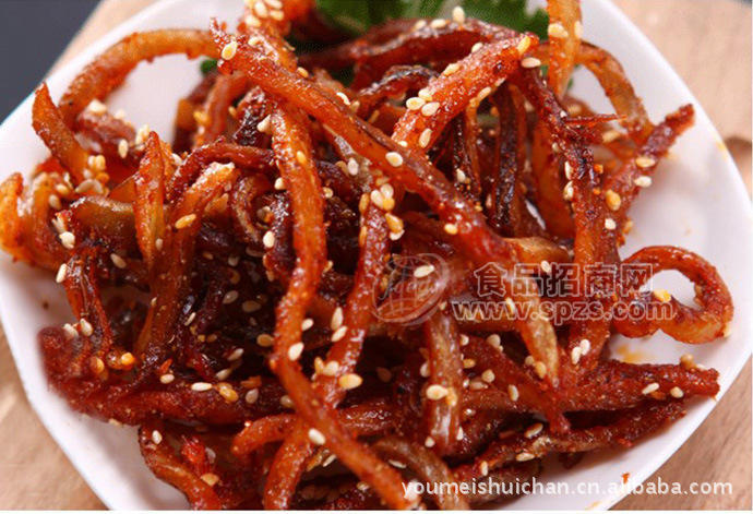 供應(yīng)廠供香辣鰻魚條鰻魚絲海產(chǎn)品休閑食品特產(chǎn)零食芝麻魚條