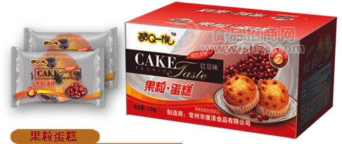 果粒蛋糕-颗颗红豆的经典满足