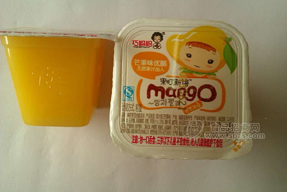 供应果汁型优酪果冻 散称芒果味优酪果冻 一箱10斤