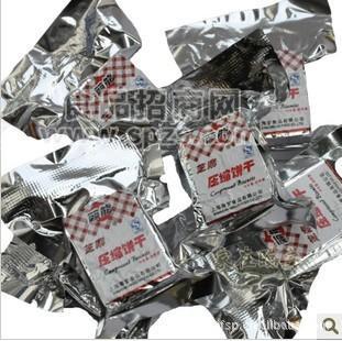 供应上海丽能压缩饼干 散装 5个口味混合 一箱10斤/110元