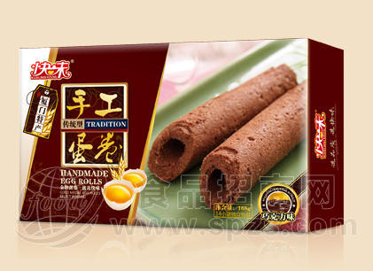168g快味巧克力味手工蛋卷