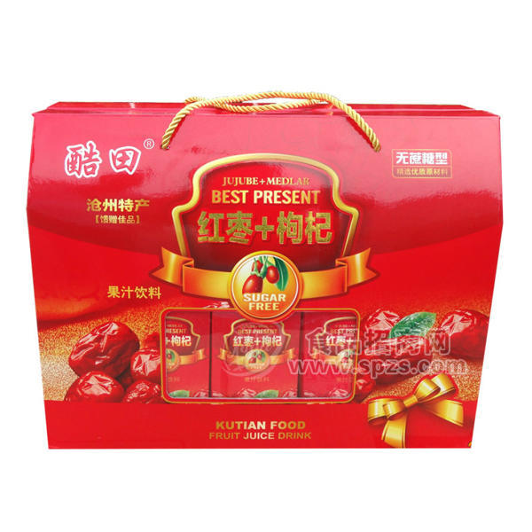 ·酷田 红枣+枸杞 果汁饮料 礼盒 