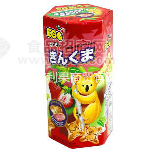 马来西亚进口 EGO金小熊饼干草莓味