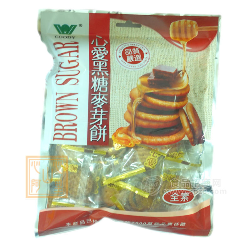 臺(tái)灣進(jìn)口 正品心愛黑糖麥芽餅 年貨 無色素 150g/袋