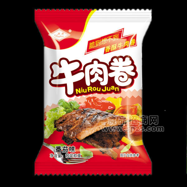 兴华 牛肉卷番茄味称重 膨化食品