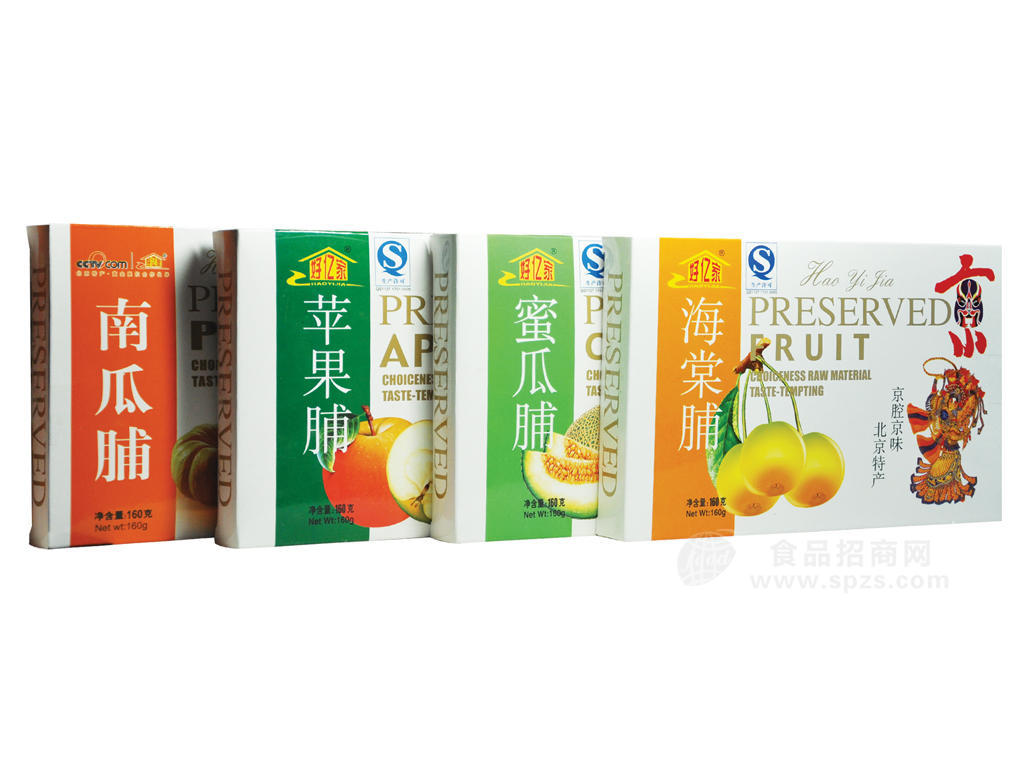 果脯（南瓜脯、苹果脯、蜜瓜脯、海棠脯）160g