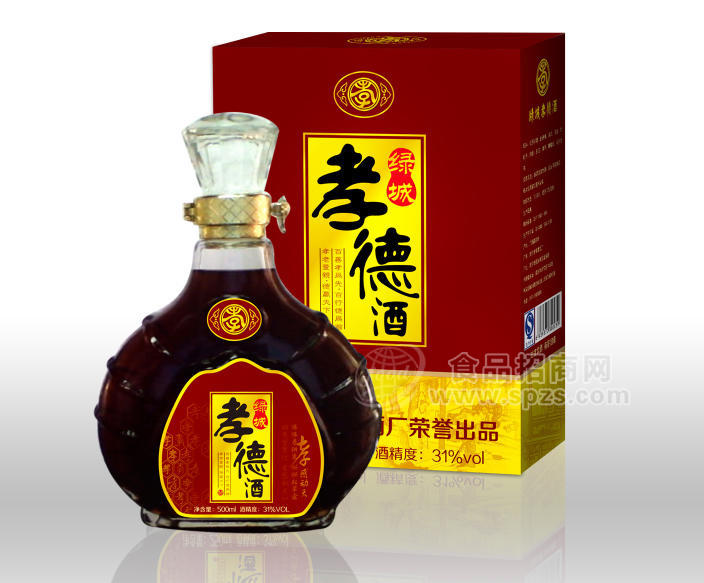 功能性酒孝德酒500ML盒装