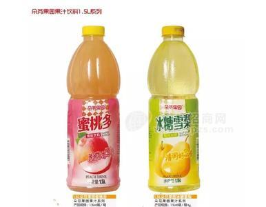 朵芬果园 果汁饮料饮料 蜜桃多 冰糖雪梨 1.5L