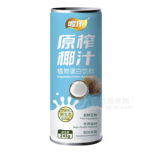 喔乐 原榨椰汁植物蛋白饮料椰子汁245g