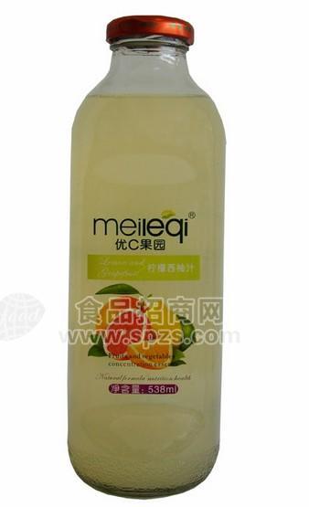 果汁饮料538ml柠檬西柚汁
