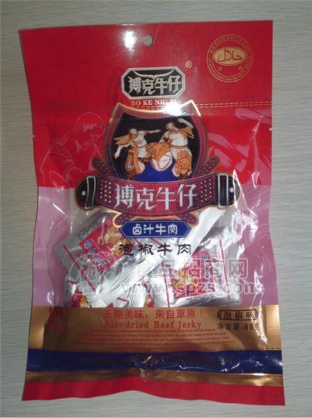 搏克牛仔鹵汁牛肉泡椒味88克