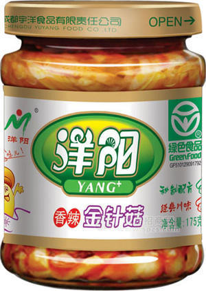 洋阳香辣金针菇瓶装175克