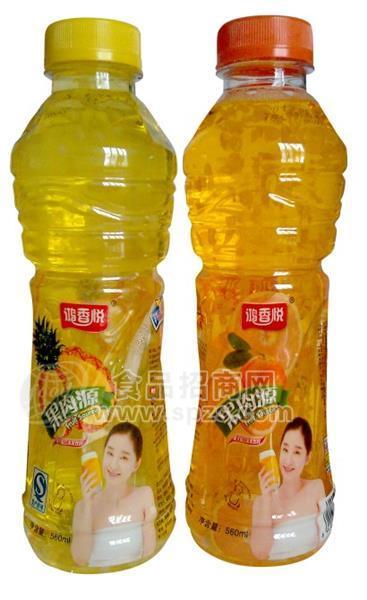 ·果肉源橙粒和菠萝560ml 