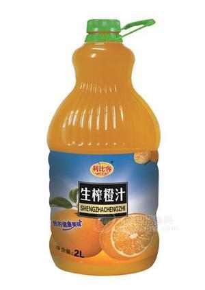 利比客 果汁飲料 生榨橙汁 2L