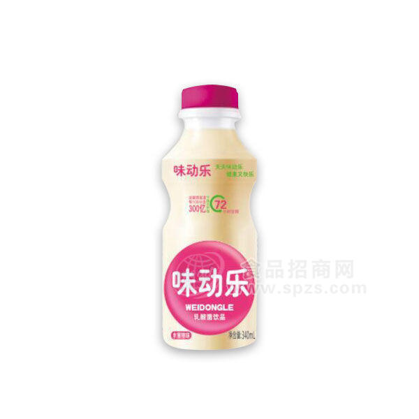 ·味动乐 乳酸菌饮品 水蜜桃味 340ml 