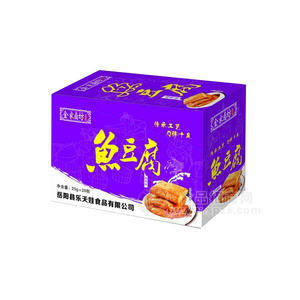 休閑食品豆制品樂(lè)天娃魚(yú)豆腐燒烤味箱