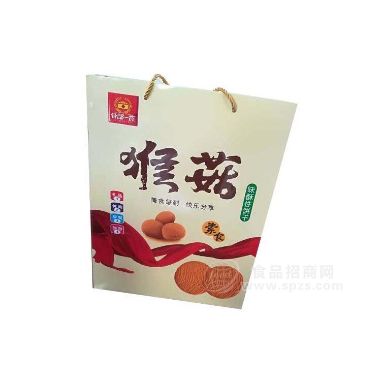 谷部一族 猴菇立式雙提1kg 酥性餅干 年貨禮盒-1kg/袋