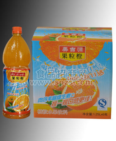 美吉源1.25LX6果粒橙