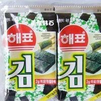 韩国海飘/海牌海苔 韩国烤紫菜 整箱40包 每包净重20g 毛重65g