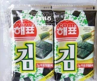 韓國海飄/海牌海苔 韓國烤紫菜 整箱40包 每包凈重20g 毛重65g