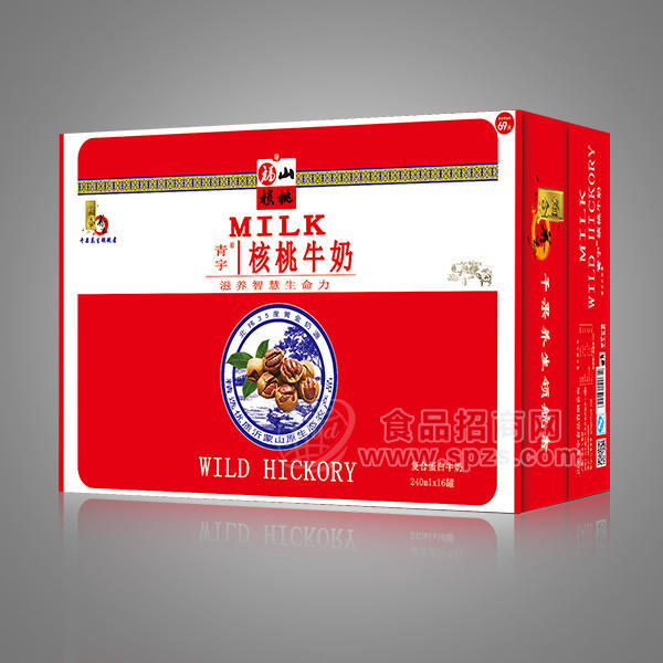 ·青宇 核桃牛奶240mlx16罐 