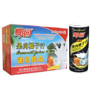 椰园 正宗果肉椰子汁245gx24罐