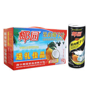 椰园 正宗果肉椰子汁245gx15罐