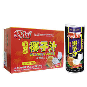 椰园 正宗椰子汁245gx20罐