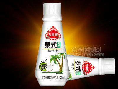 萬事喜 泰式鮮磨椰子汁450ml 植物蛋白飲料