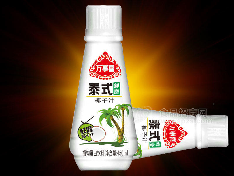 萬事喜 泰式鮮磨椰子汁450ml 植物蛋白飲料