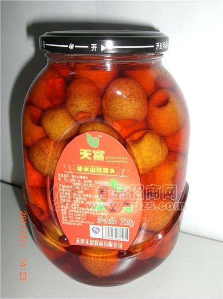天富糖水山楂罐頭710克
