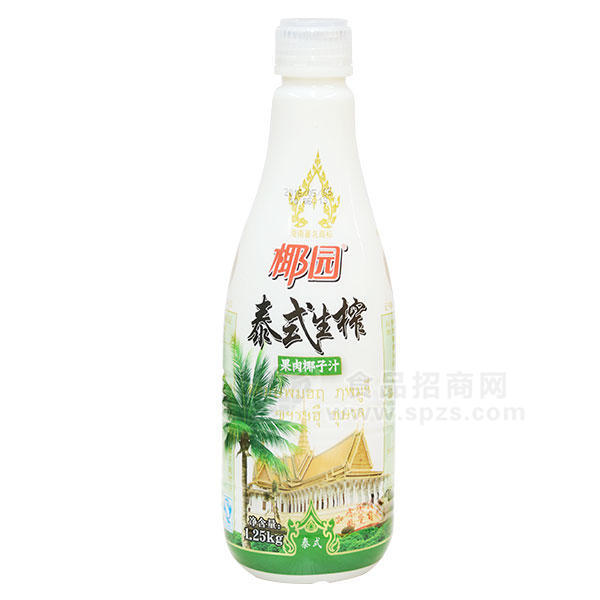 ·椰园 泰式生榨果肉椰子汁植物蛋白饮料1.25kg 