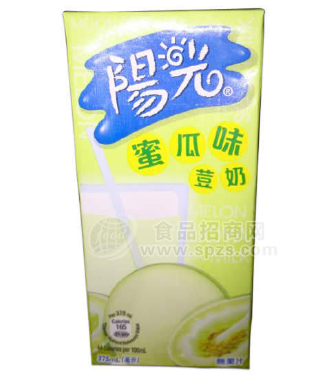 香港进口阳光哈密瓜味豆奶 375ml*24盒/箱