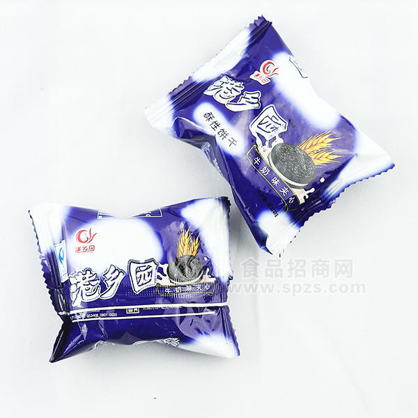 港乡园酥性饼干牛奶味夹心