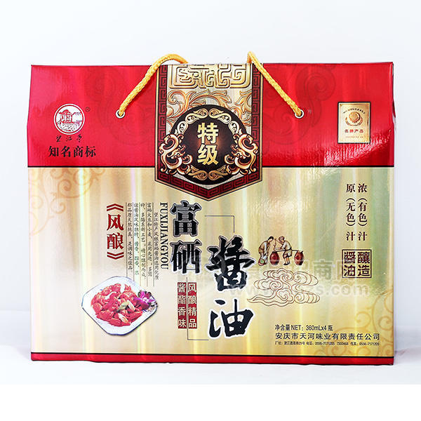 特级 风酿富硒酱油360mlx4瓶