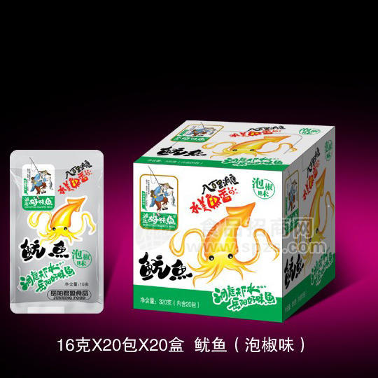 鱿鱼泡椒味16克