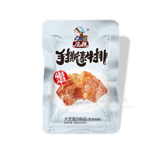 凌妹手撕素牛排 大豆蛋白制品 黑胡椒味