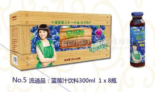 園汁園味木紋禮盒藍(lán)莓汁飲料 300ml 1x8